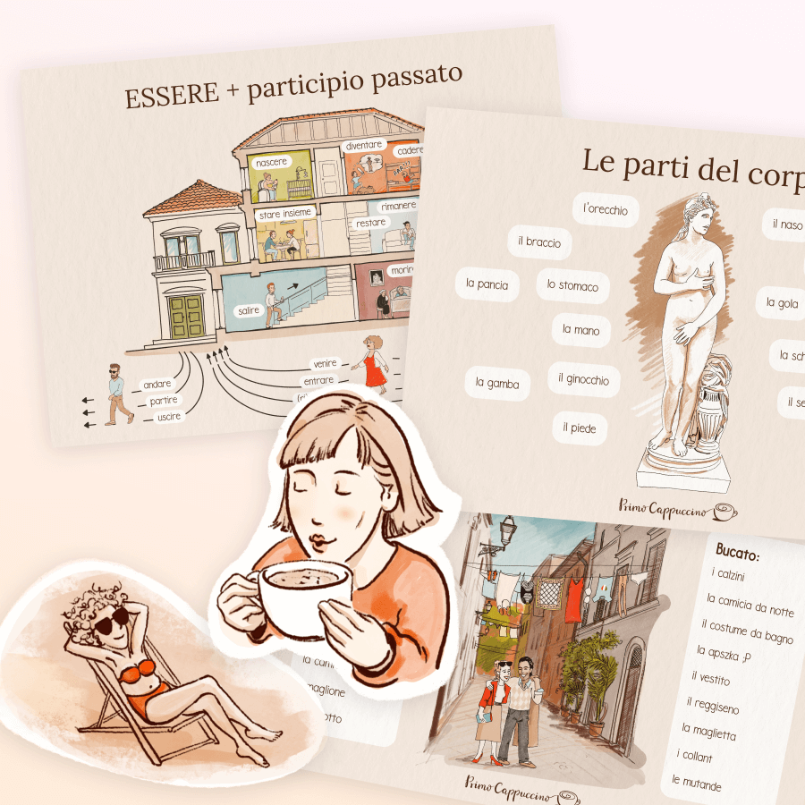 ilustracje do projektu Primo Cappuccino